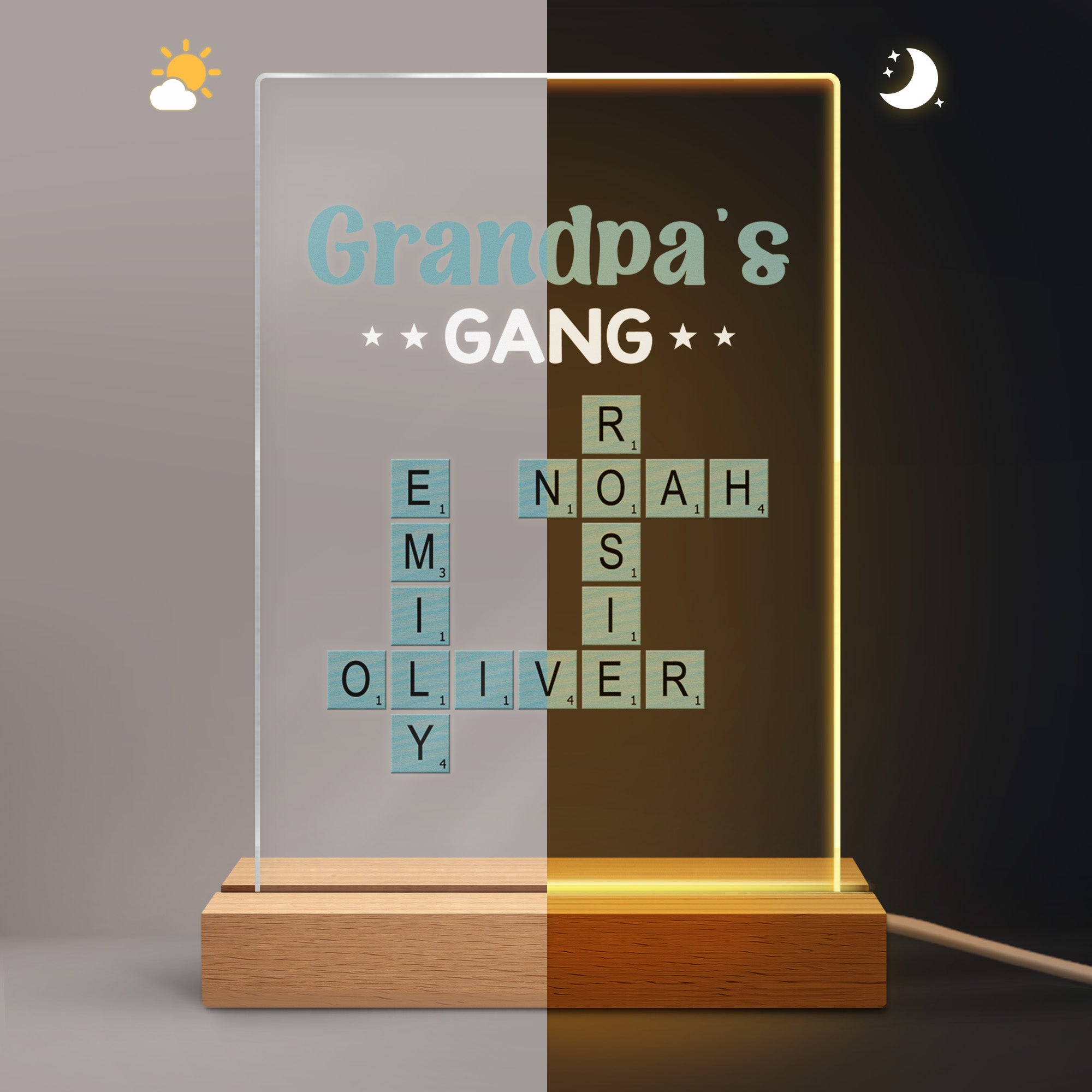 3402LUS5 crossword puzzle art night light custom gifts for momdad 3402l8q5a