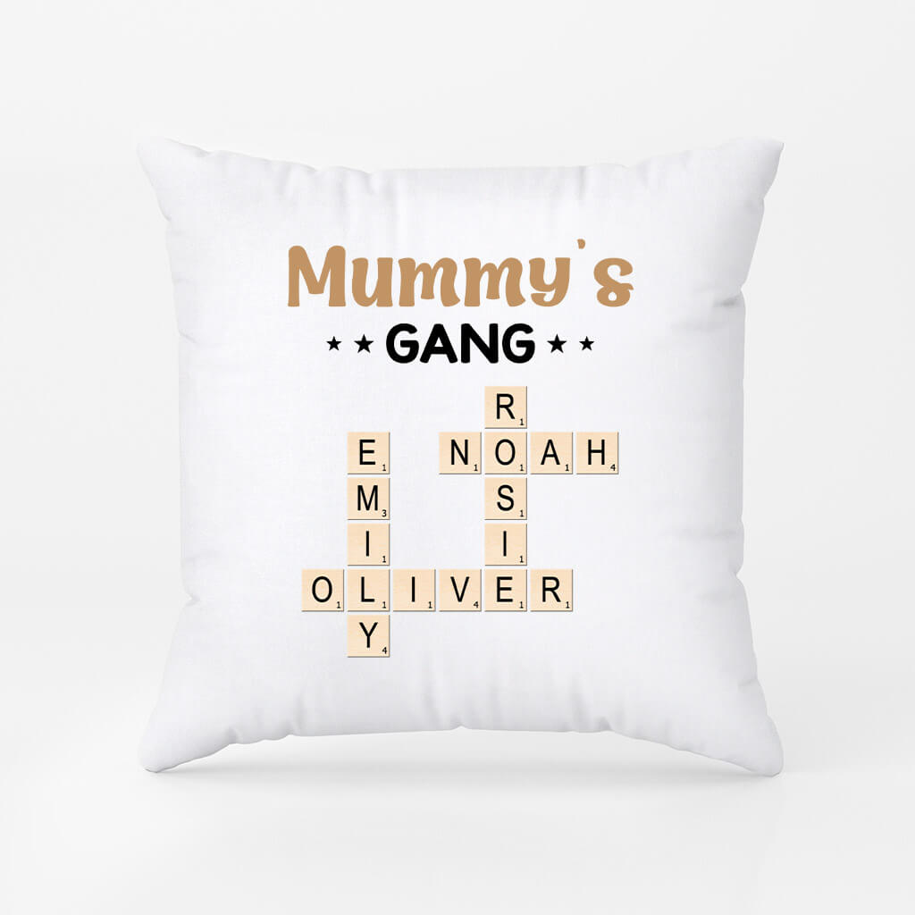 3402PUK2 crossword grandads gang pillow  personalised gifts for grandad