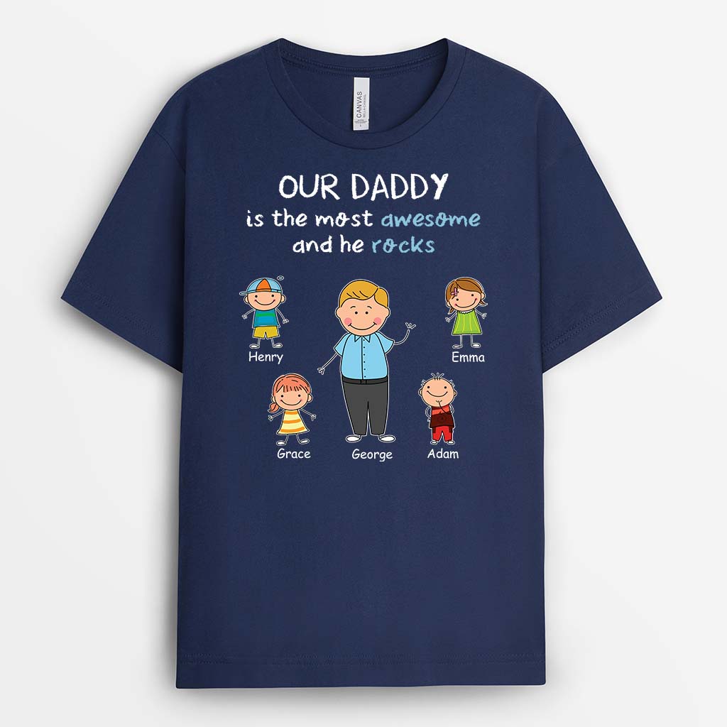 3423AUK2 our mama is the most awesome t shirt  personalised gifts for grandma