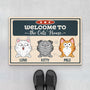 3428DUK1  welcome to the cat house doormat  personalised gifts for cat lovers