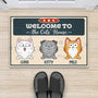 3428DUK2  welcome to the cat house doormat  personalised gifts for cat lovers