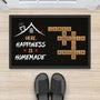 3429DUK2 here happiness is homemade doormat  personalised gifts for family