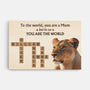 3430CUK1 to the world you are mum canvas  personalised gifts for mum