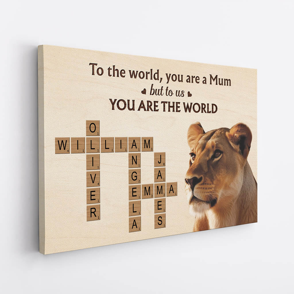 3430CUK2 to the world you are dad canvas  personalised gifts for dad