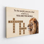 3430CUK2 to the world you are mum canvas  personalised gifts for mum