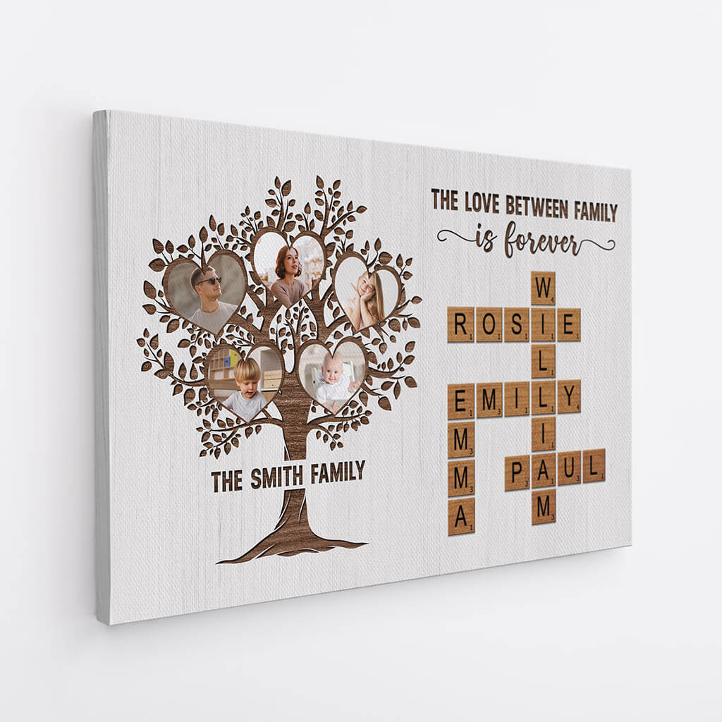 3438CUK2 the love between family crossword canvas  personalised gifts for family