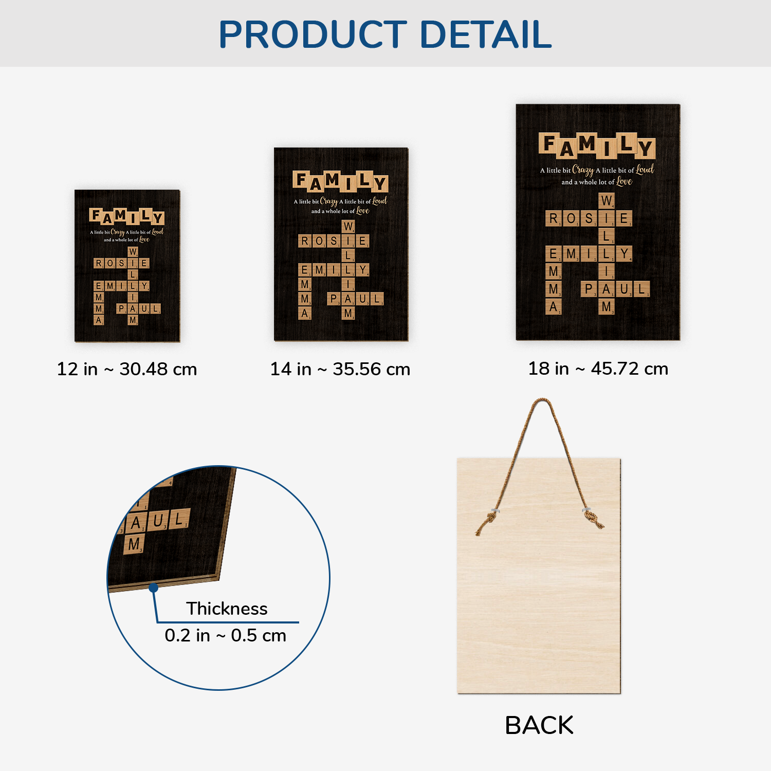 3446QUS3 personalized wooden signs crossword gifts for family 3446QKT5I