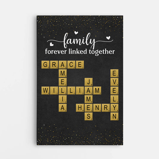 3458CUK1 family forever linked together canvas  personalised gifts for family