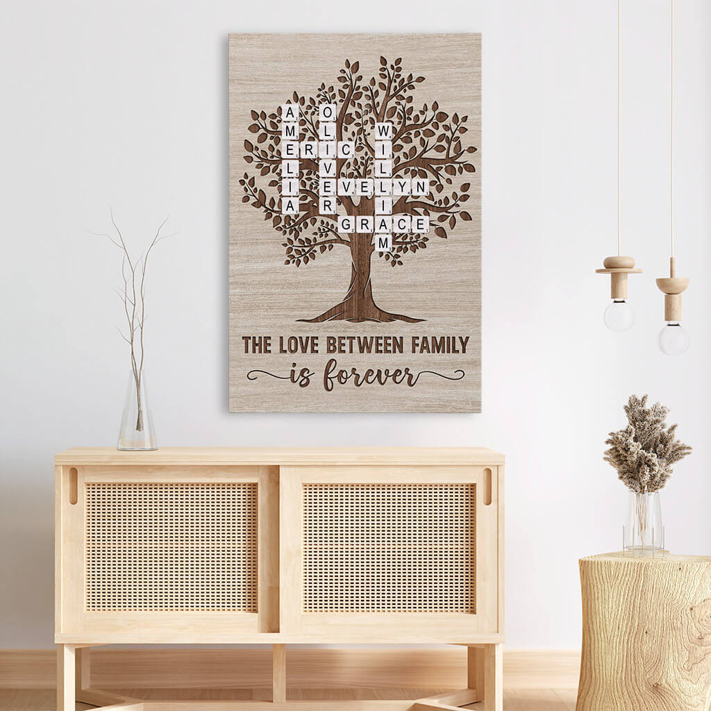 3459CUK3 the love between family tree canvas  personalised gifts for family