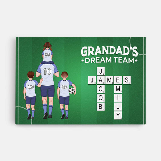 3460CUK1 daddys dream team crossword canvas  personalised gifts for dad