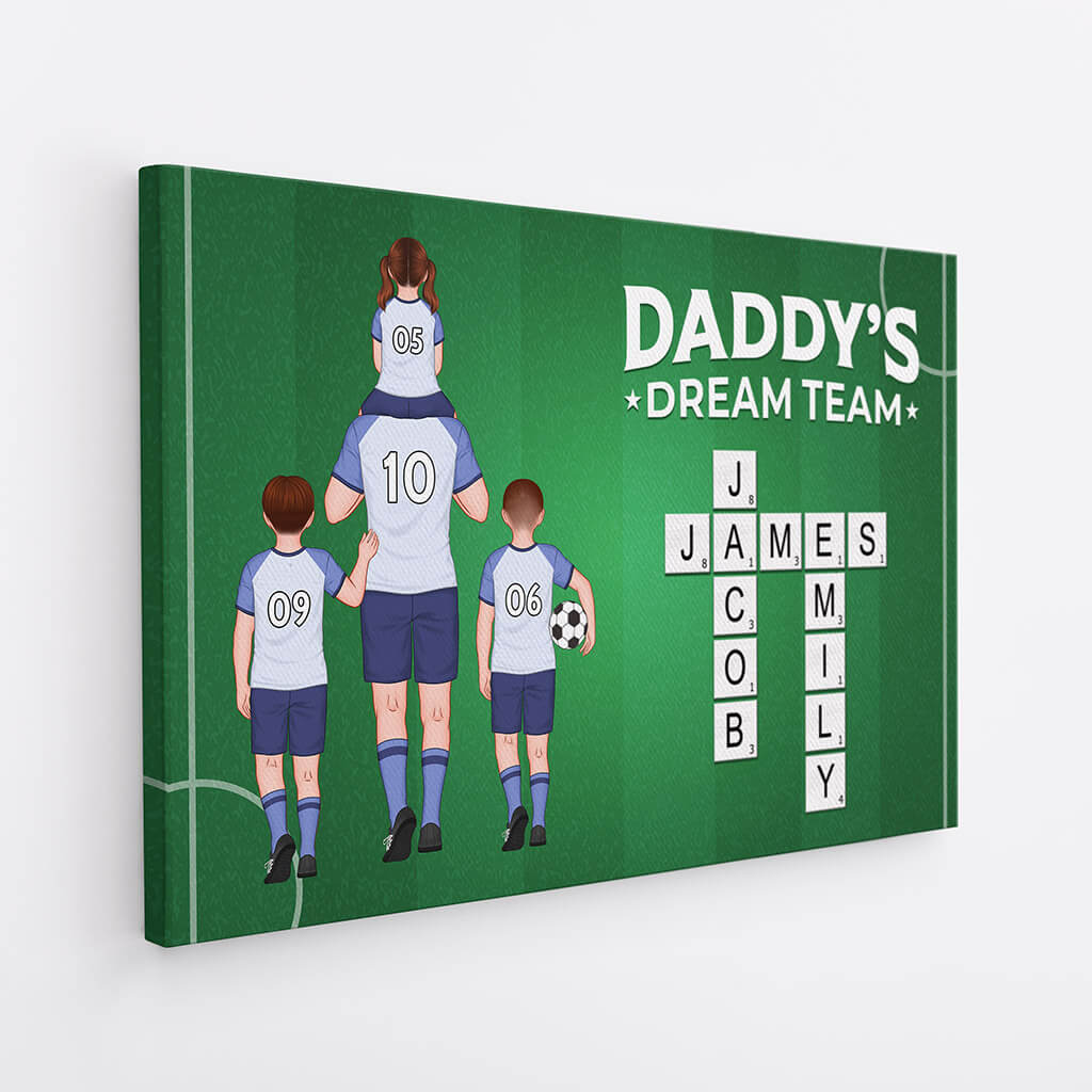 3460CUK2 daddys dream team crossword canvas  personalised gifts for dad