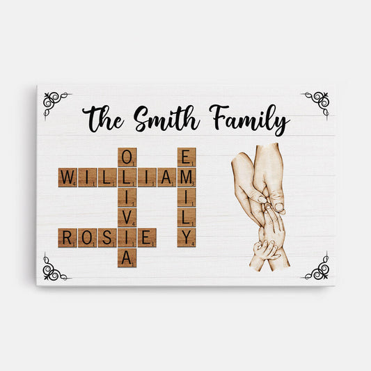 3463CUK1 the smith family crossword canvas  personalised gifts for family