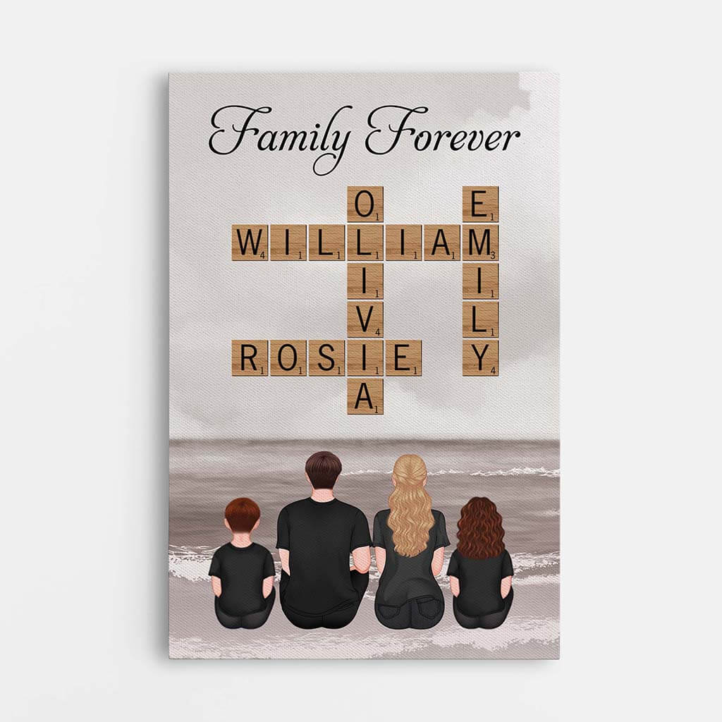 3465CUK1 family forever canvas  personalised gifts for family