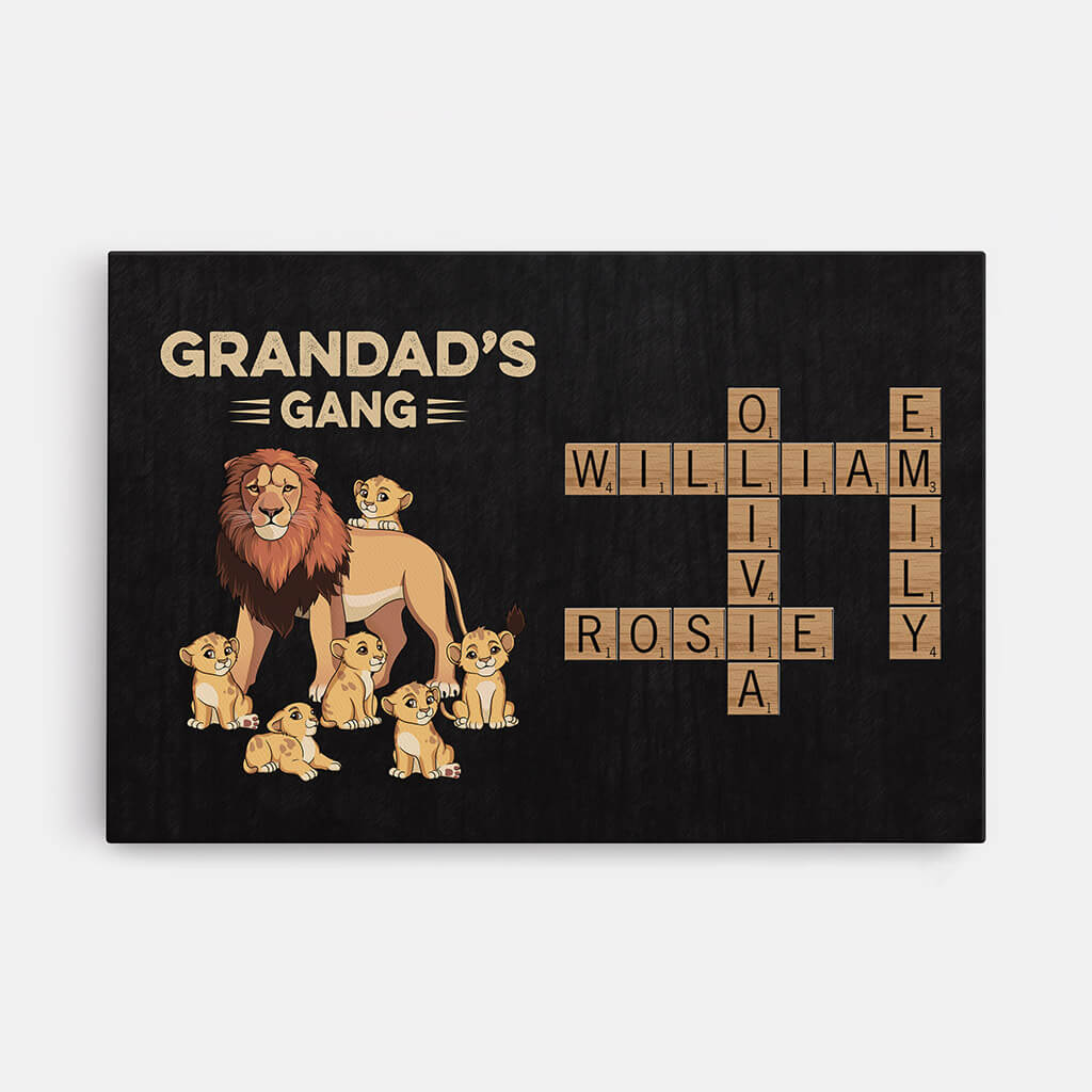 3466CUK1 the gang of dad canvas  personalised gifts for dad