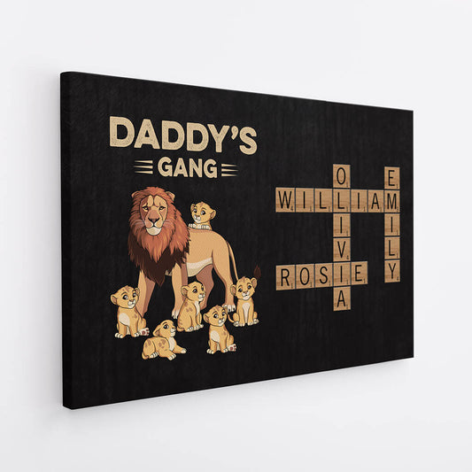 3466CUK2 the gang of dad canvas  personalised gifts for dad