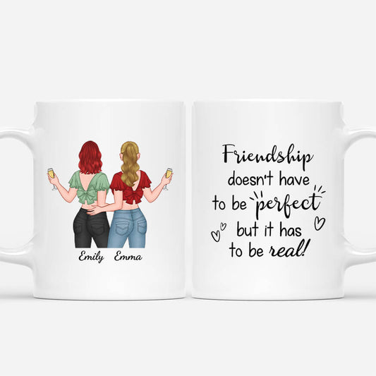 3470MUK1 friendship doesnt have to be perfect mug  personalised gifts for female