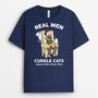 3481AUK2 real men cuddle cats t shirt  personalised gifts for cat dad