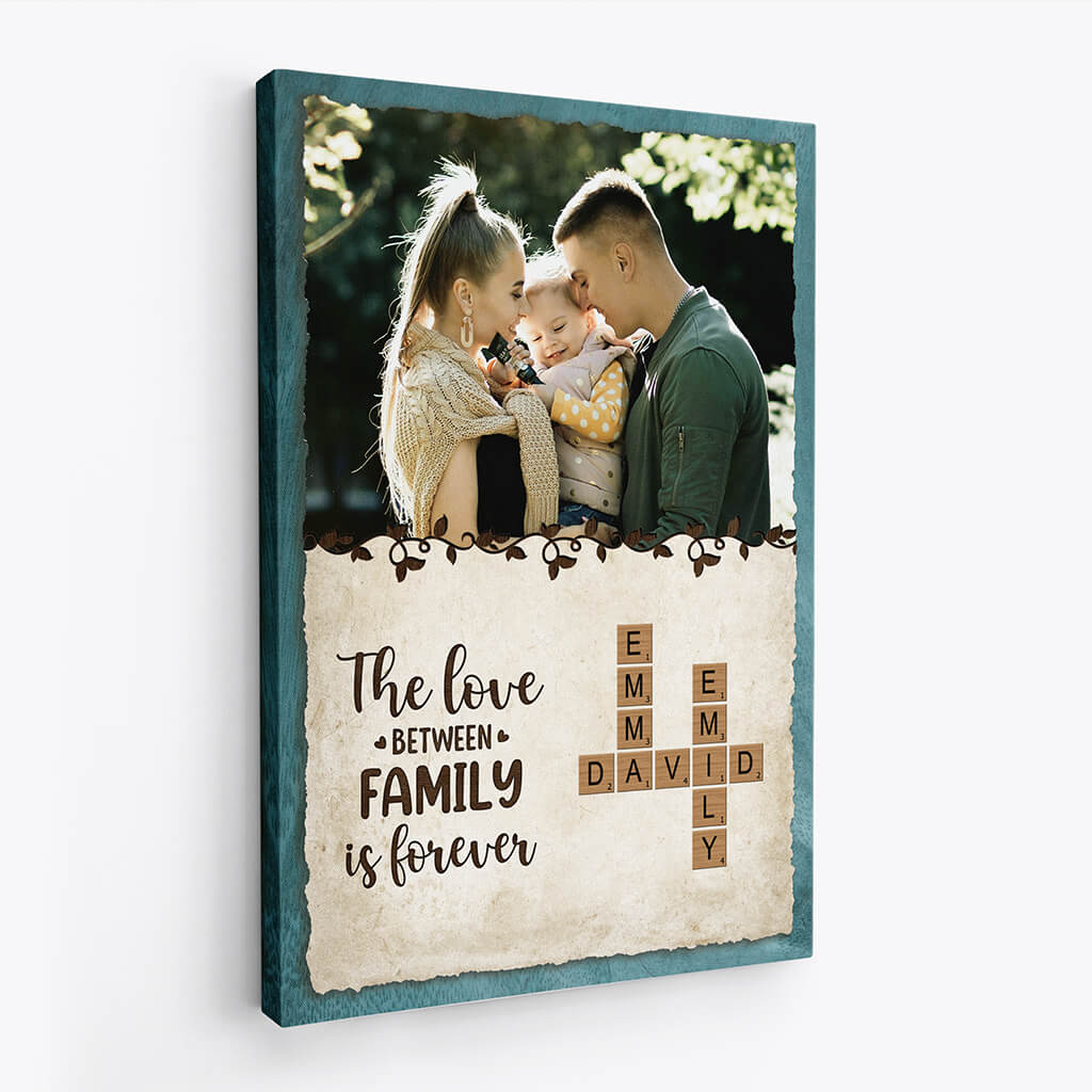 3489CUK2 together we make a family crossword canvas  customised gifts for family