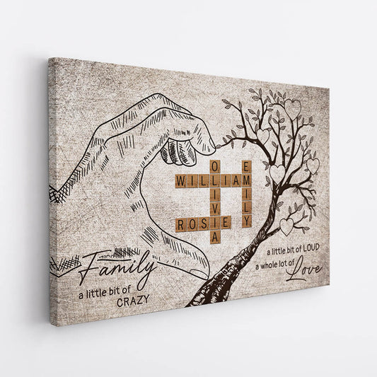 3503CUK2 family a little bit of crazy canvas  personalised gifts for grandparents