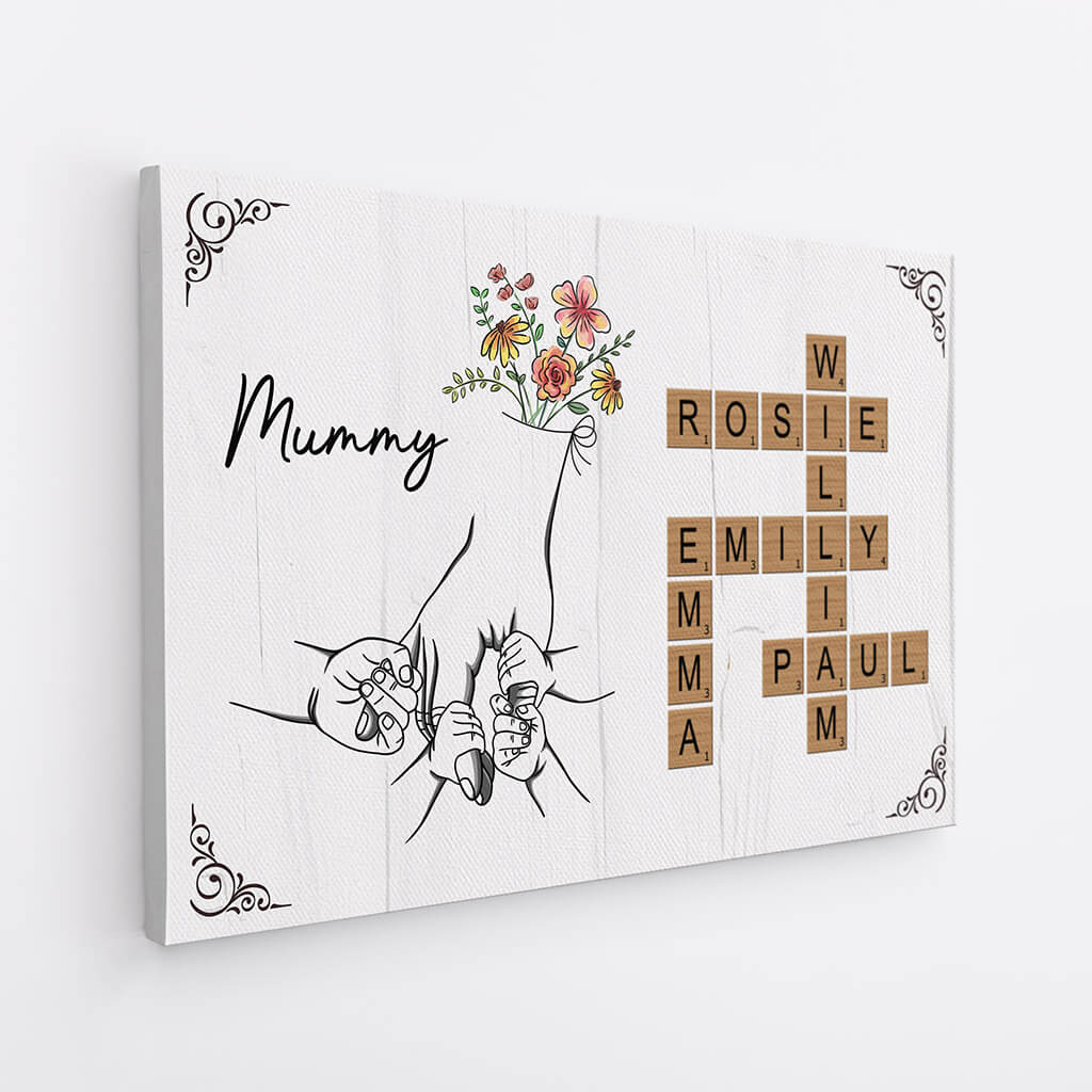 3504CUK2 retro crossword canvas  personalised gifts for grandma