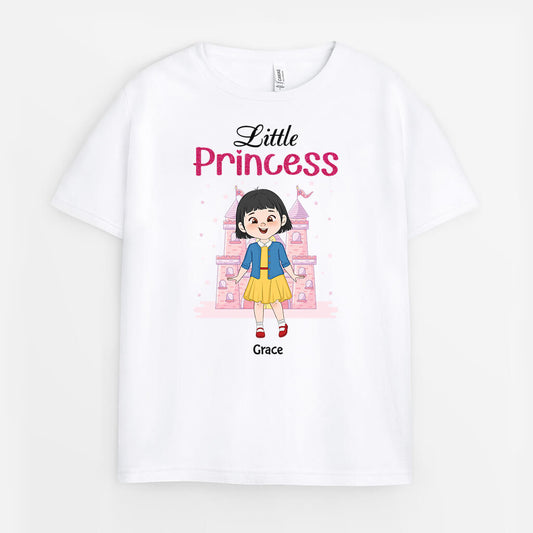 3512AUK2 little princess t shirt  personalised gift for kids girl