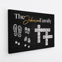 3514CUK2 personalised the family crossword canvas  customised for grandparents parents