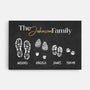 3521CUK1 family footprints canvas  personalised gifts for parents grandparents