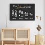 3521CUK3 family footprints canvas  personalised gifts for parents grandparents