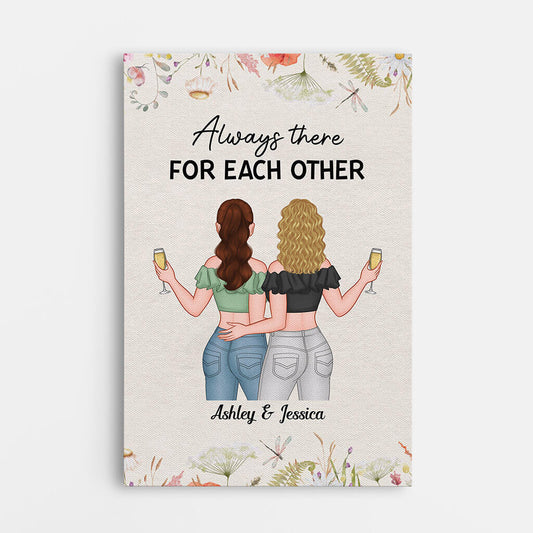 3532CUK1 always there for each other canvas for bestie  personalised gifts for bestie