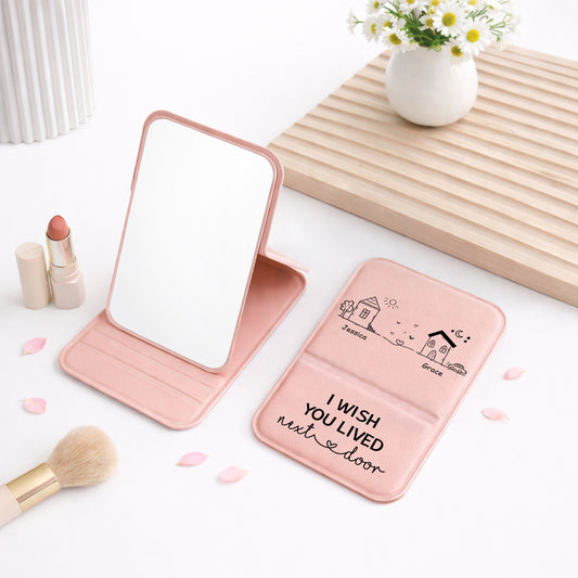 3535AUS2 custom compact mirror i wish you lived next door gifts for friends 3535aj6q5f