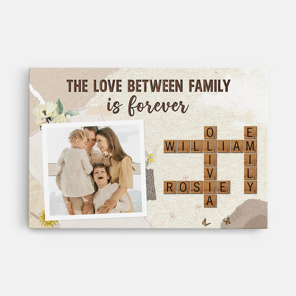 3547CUK1 the love between family is forever vintage canvas  personalised gifts for family