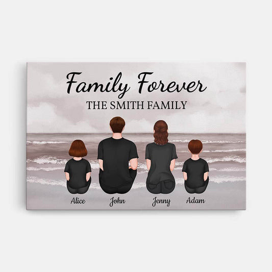 3556CUK1 family forever canvas print  personalised family presents