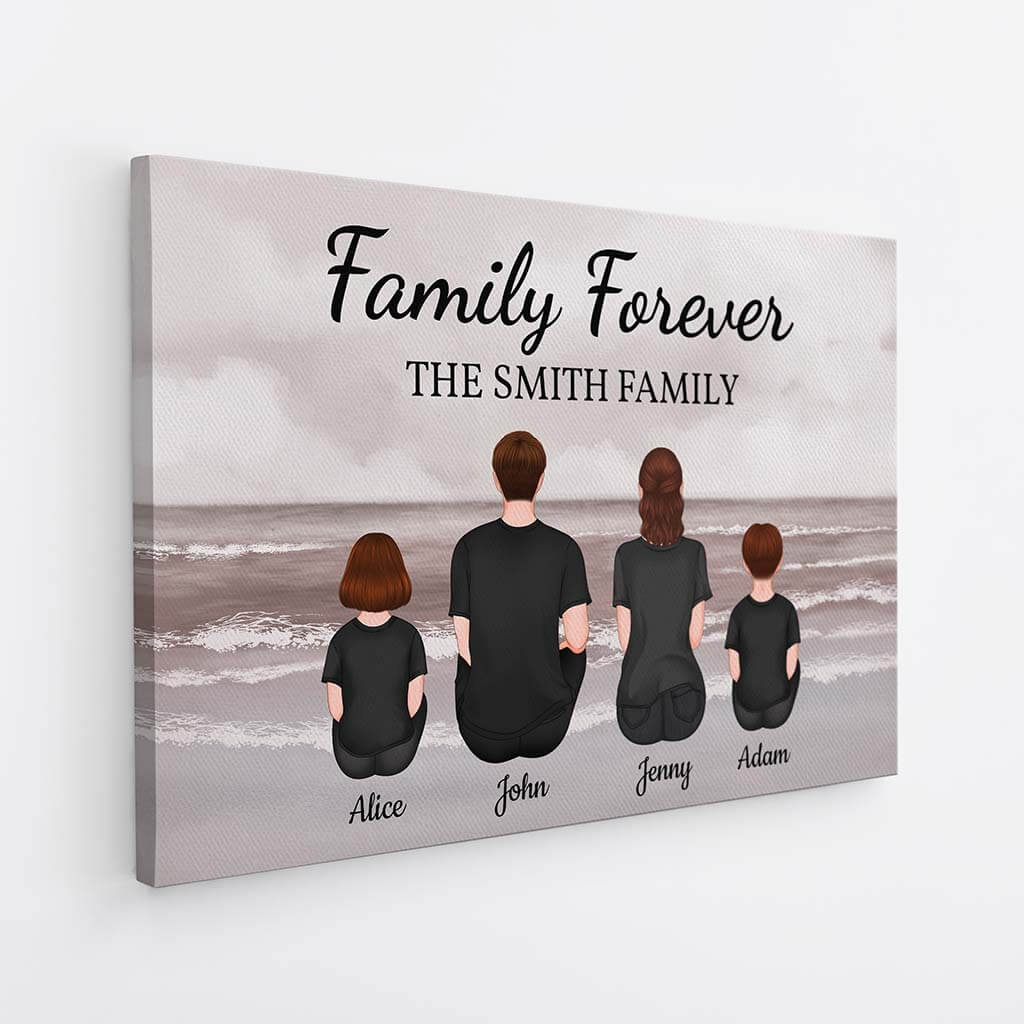 3556CUK2 family forever canvas print  personalised family presents