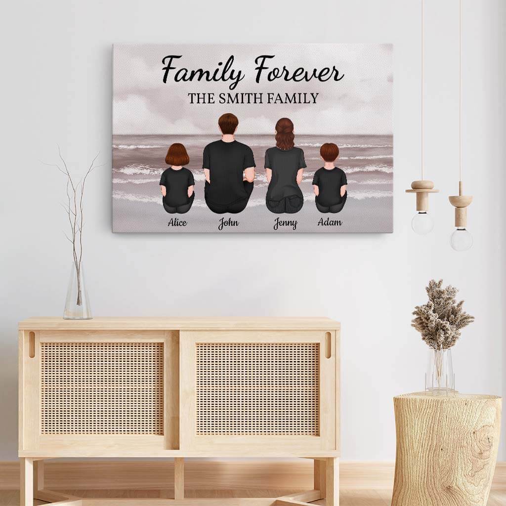 3556CUK3 family forever canvas print  personalised family presents