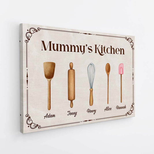 3565CUK2 mummy grandmas kitchen canvas  personalised presents for her