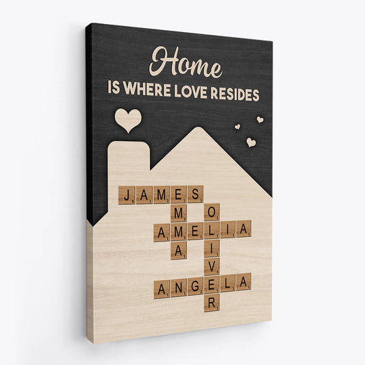 3572CUK2 home is where love resides canvas  custom family gifts