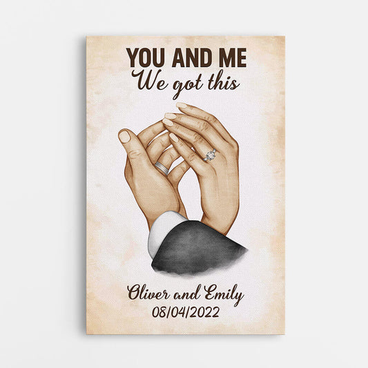 3573CUK1 you and me we got this canvas  personalised gifts for couples