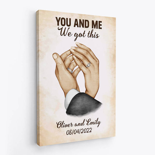 3573CUK2 you and me we got this canvas  personalised gifts for couples