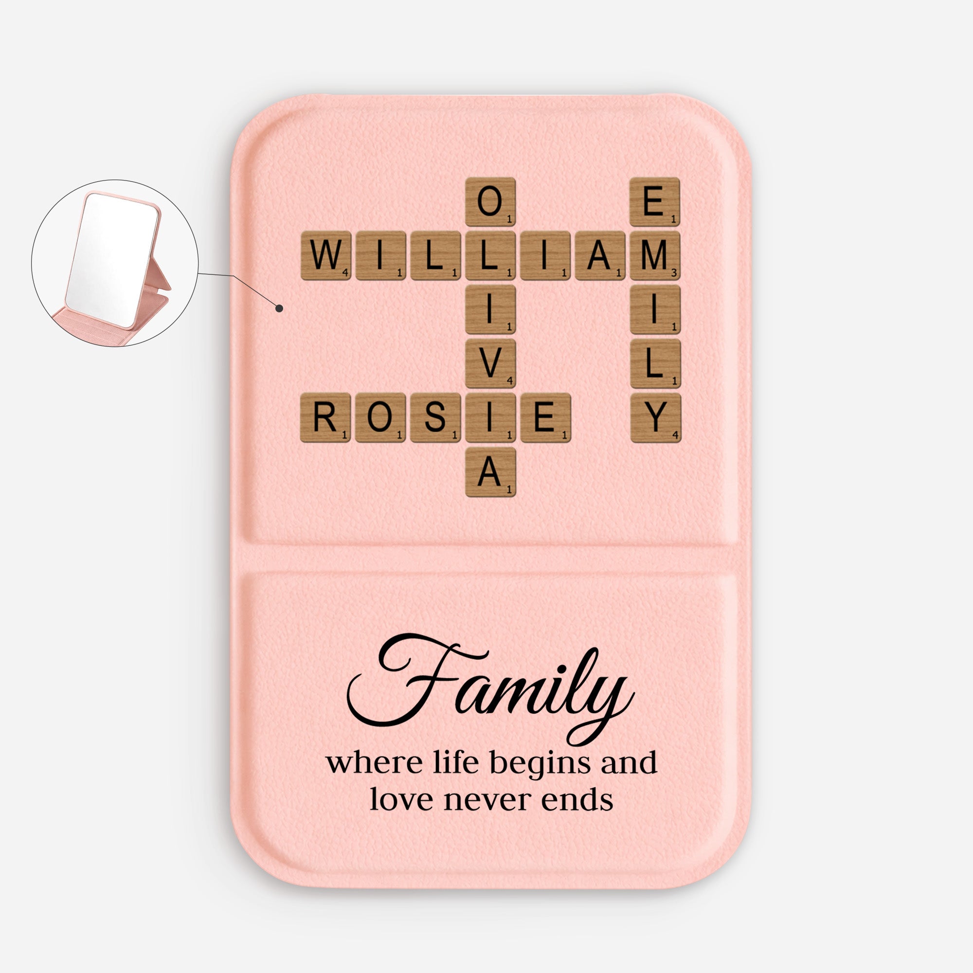 3591AUS1 personalized compact mirror crossword gifts for family 3591ajsq5i