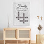 3591CUK3 family where life begins and love never ends  custom crossword canvas print