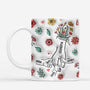 3606MUK2 grandma mummy holding hands flower 3d mug  personalised presents for nanny mum