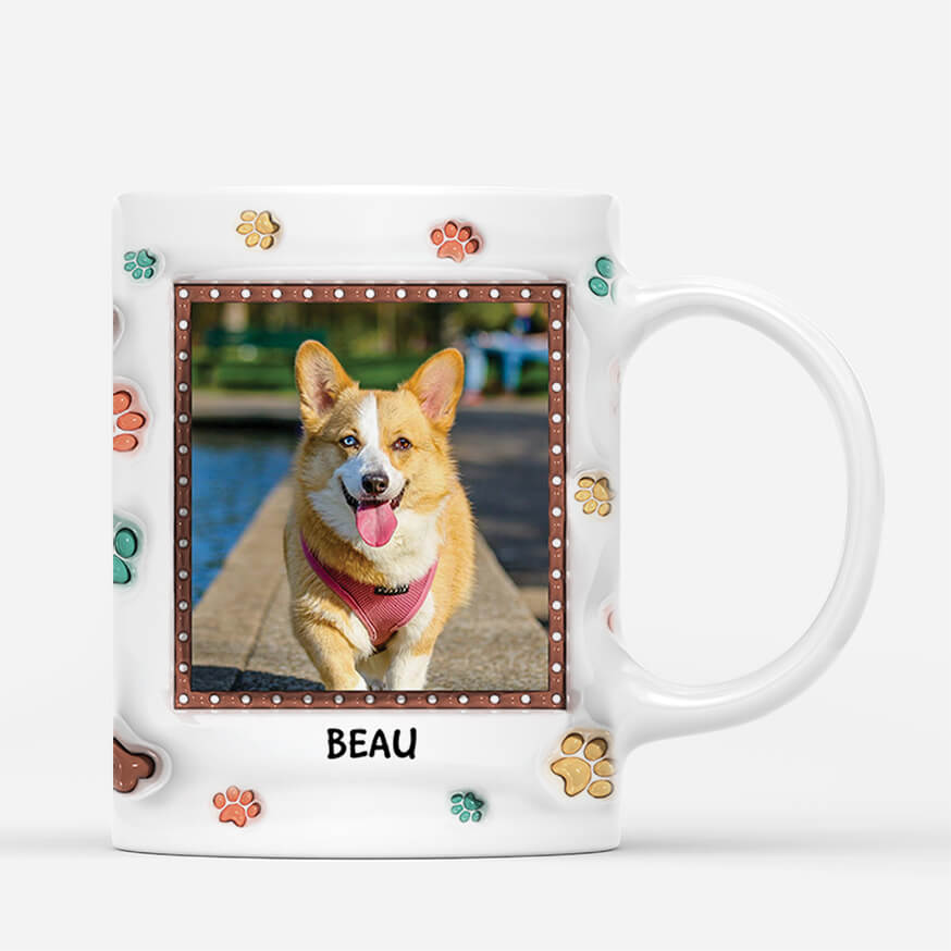 3615MUK3 best dog mum ever 3d inflated effect photo mug  personalised gifts for dog lovers