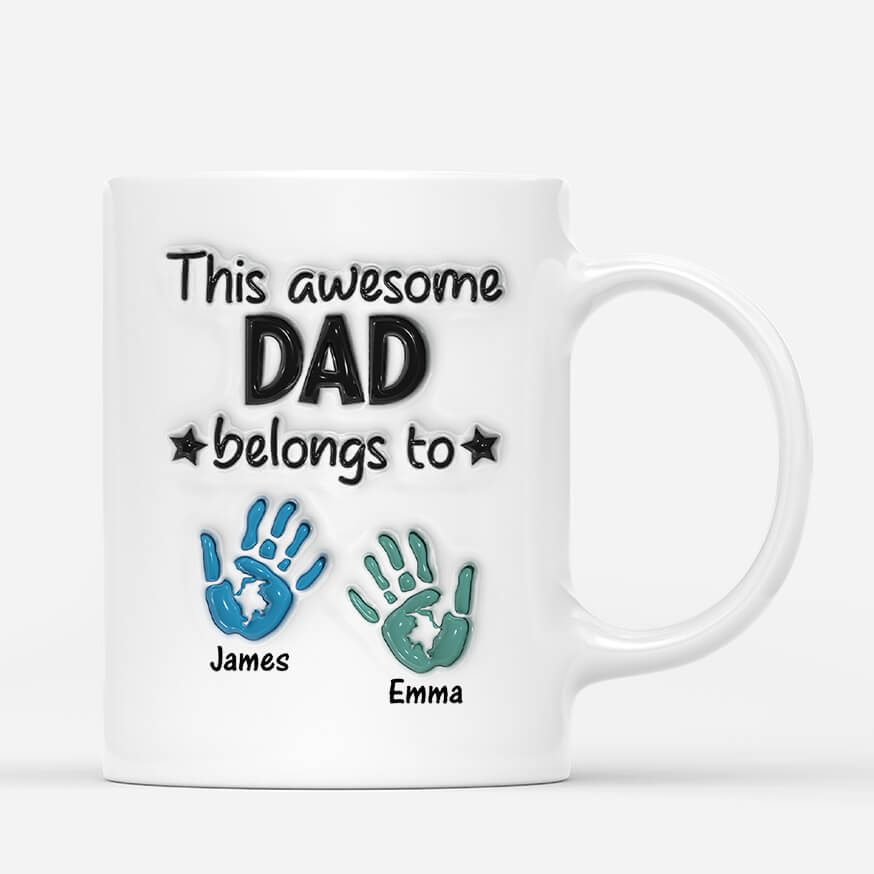 3616MUK1 this awesome dad belongs to mug personalised gifts for dad