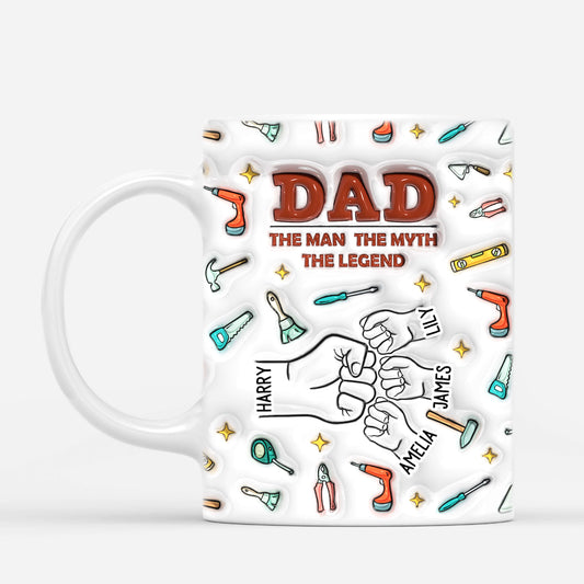 3617MUK2 dad the man the myth the legend 3d mug  personalised gifts for dad