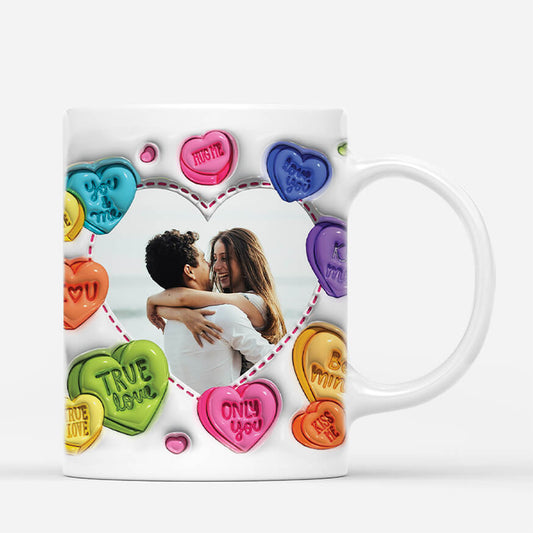 3629MUK2 couple photo 3d inflated effect mug  personalised couple gifts