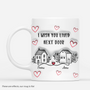 3635MUK1 i wish you lived next door 3d inflated effect mug  personalised gifts for friends