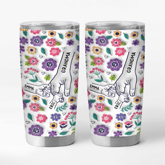 3644TUS1 customized 20oz tumbler 3d floral tumbler for grandma 3644T8H5A