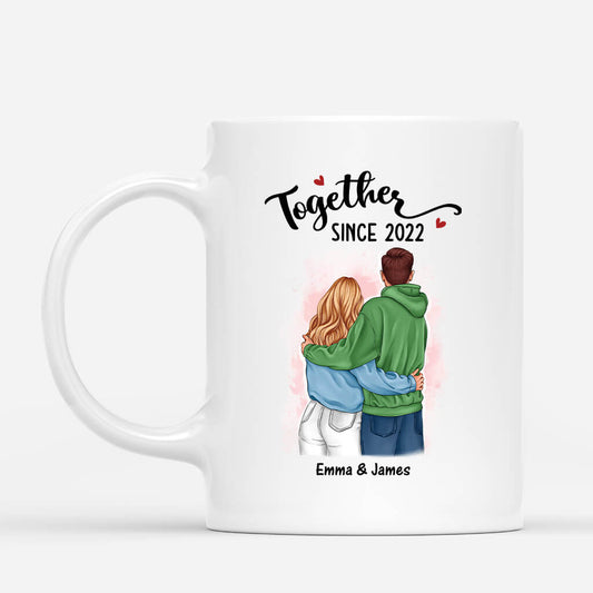 3653MUK1 together since couple mug  personalised anniversary gifts for couple