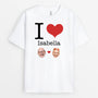 3658AUK1 i love you face t shirt  personalised gifts for couples