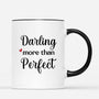 3666MUK3 darling youre more than perfect  personalised couple mug